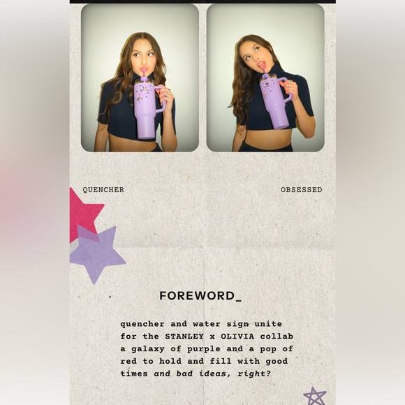 Stanley x Olivia Rodrigo Quencher H2.0 Tumbler 40oz Purple - Picture 14 of 16